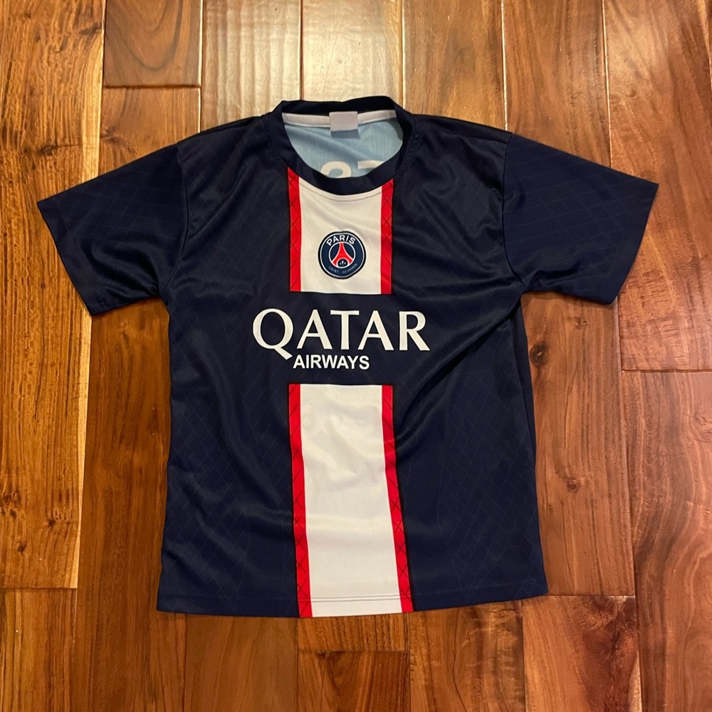 Kids Navy Blue Soccer Jersey